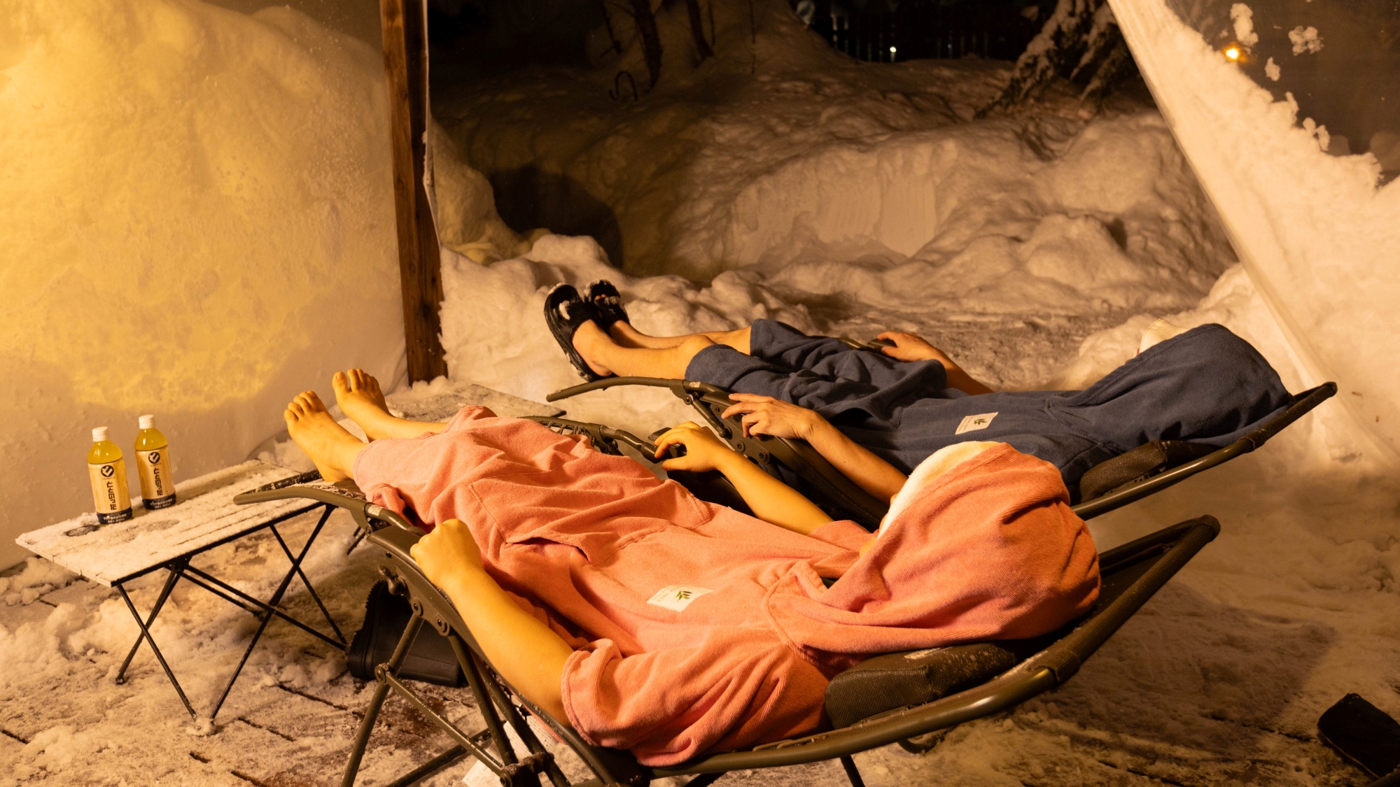 【おむすびサウナ】雪中でのインフィニティチェアで至上のととのいをご体験ください