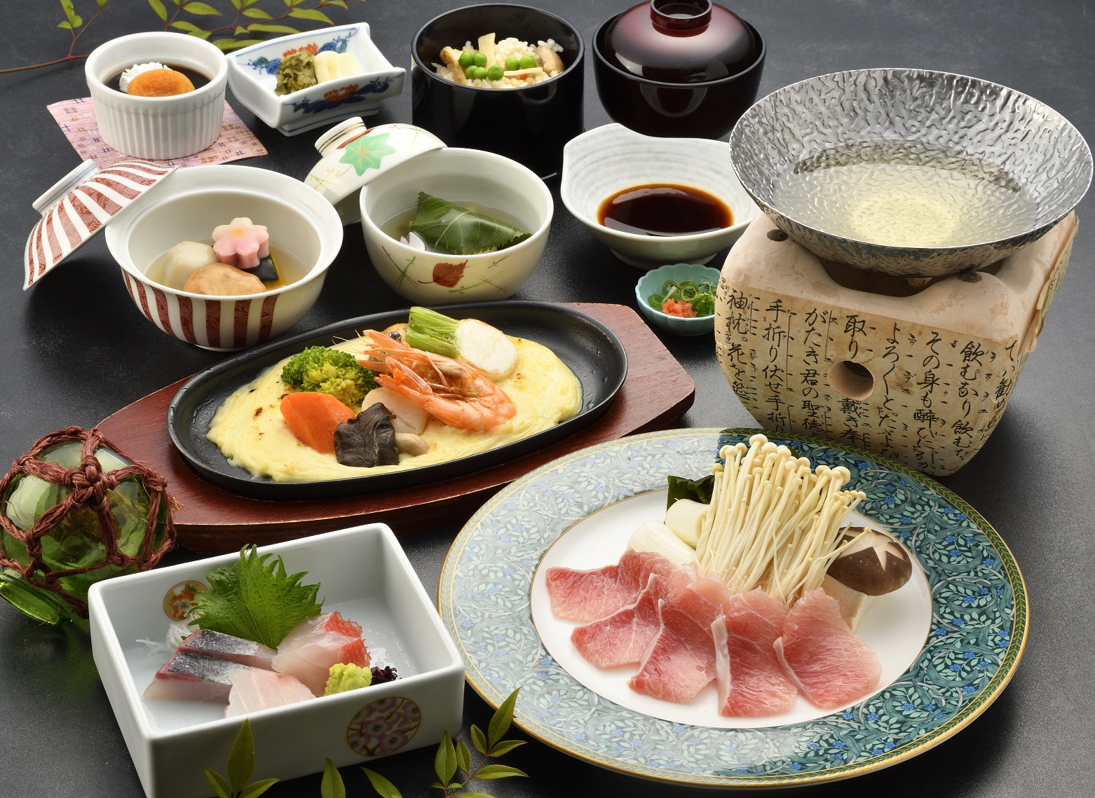 鮪のしゃぶしゃぶと三島野菜グラタン付プラン（イメージ）