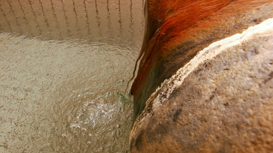 #当館のお湯は、上流の源泉に近いことから、豊富な湯量が特徴です。