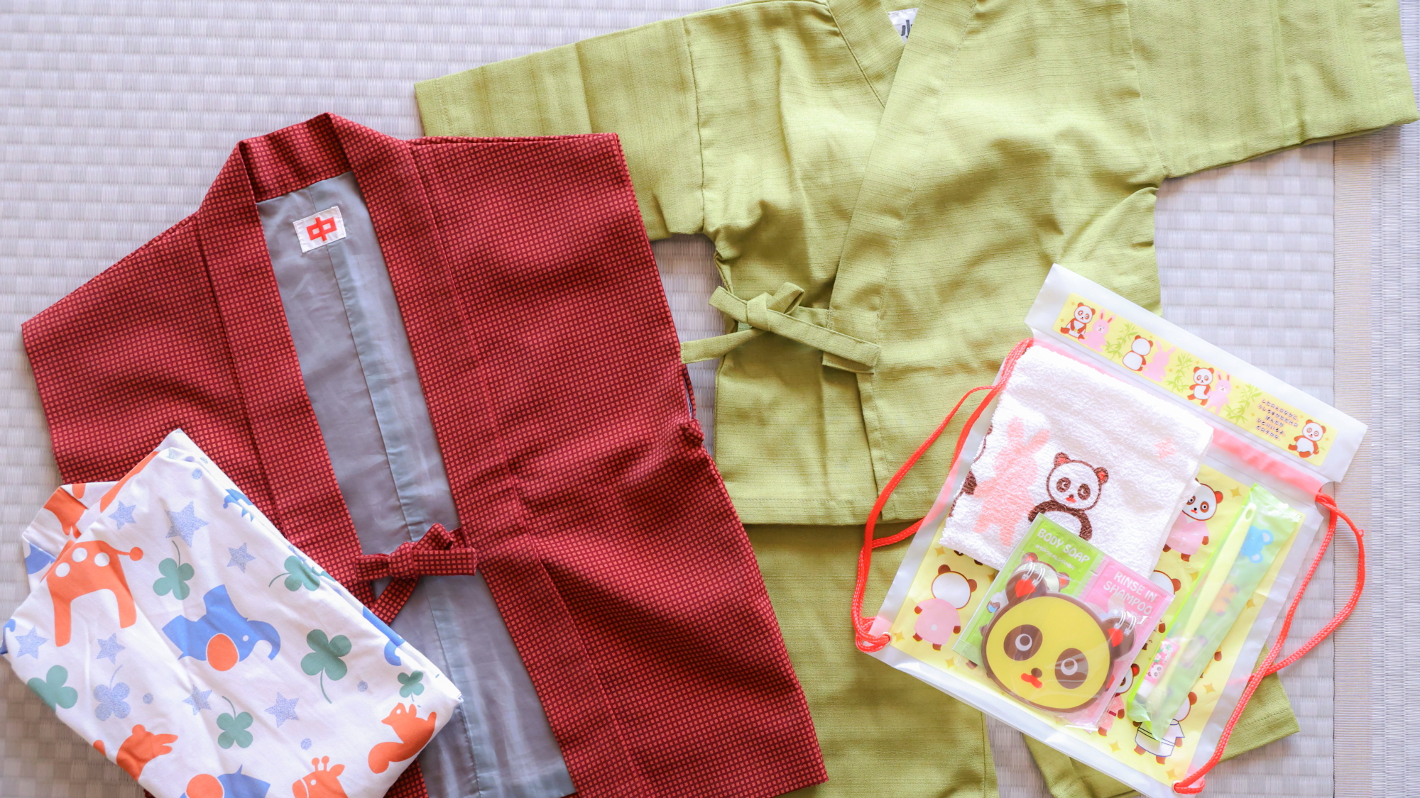 お子様アメニティ　作務衣でかわいく