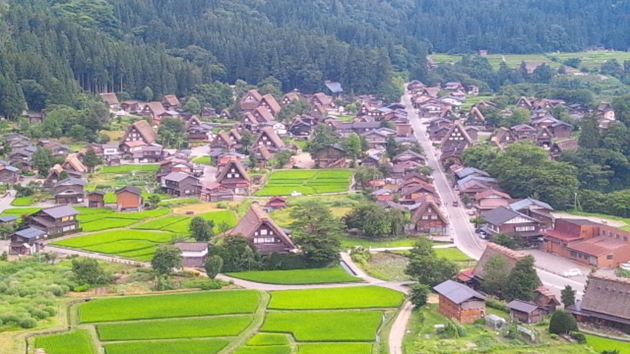 「白川郷合掌造り集落」車で約2時間