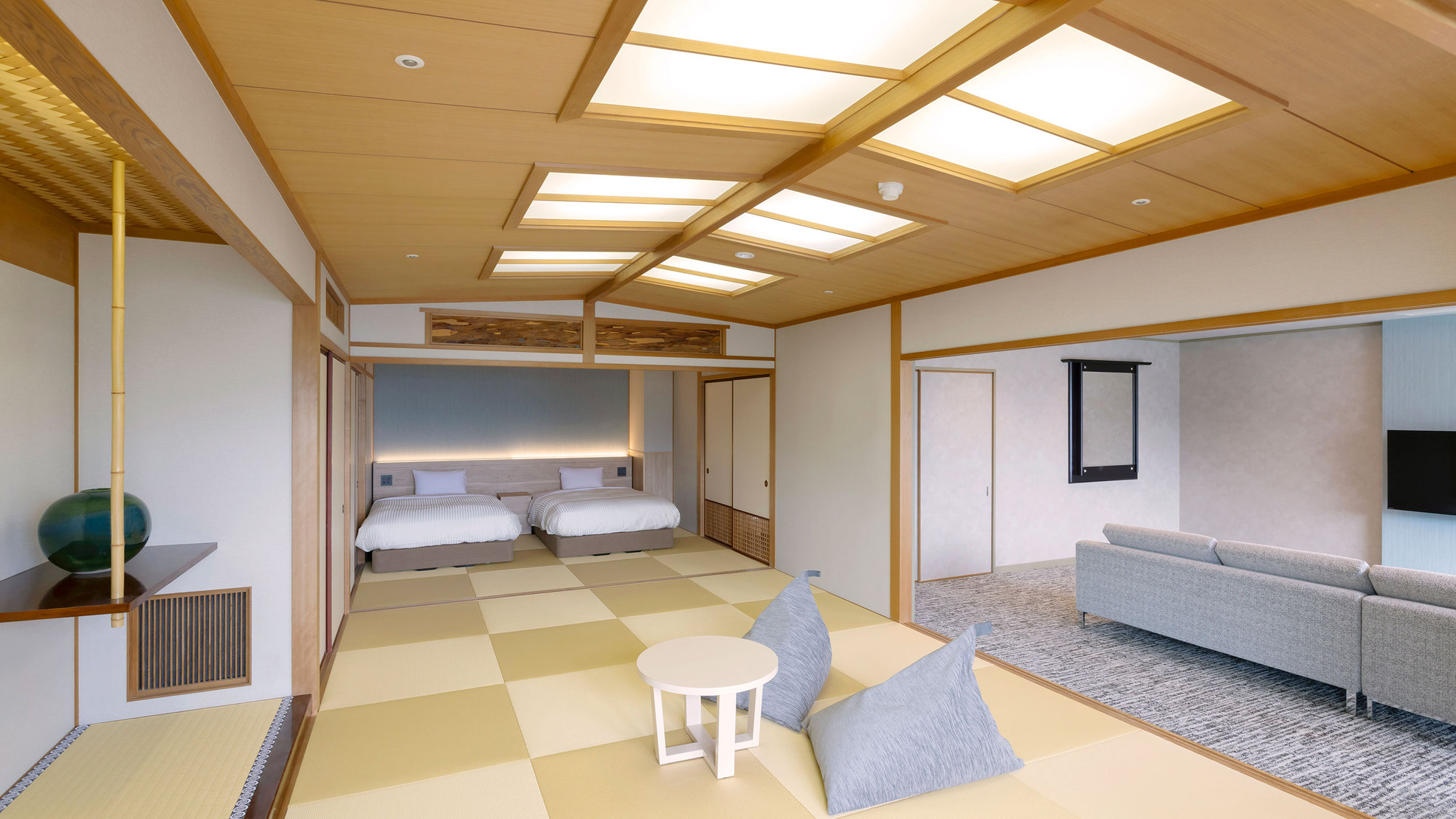 スイート和ベッドツイン12畳_6畳