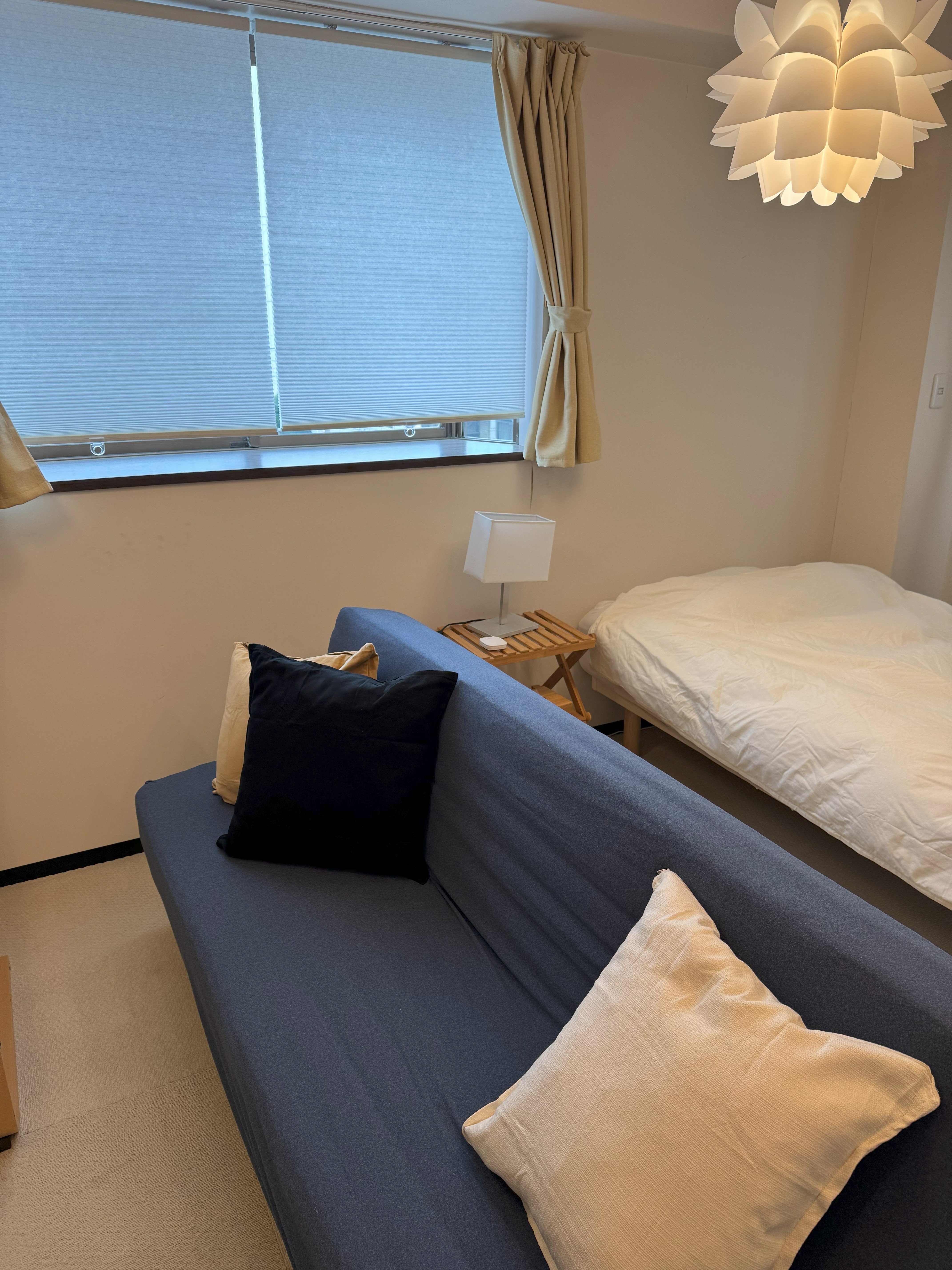 ソファー1台とベッド1台