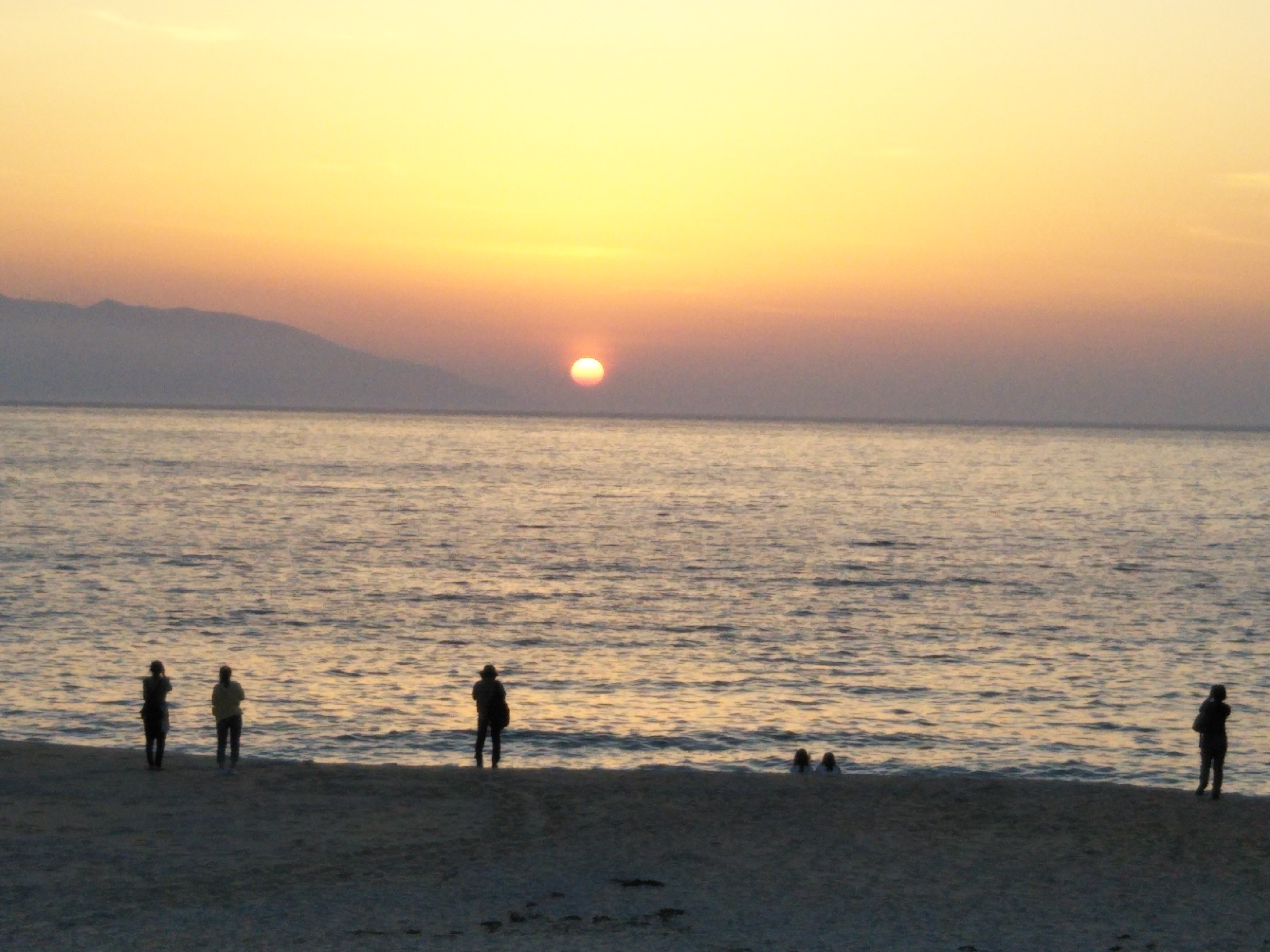 永田いなか浜の夕日