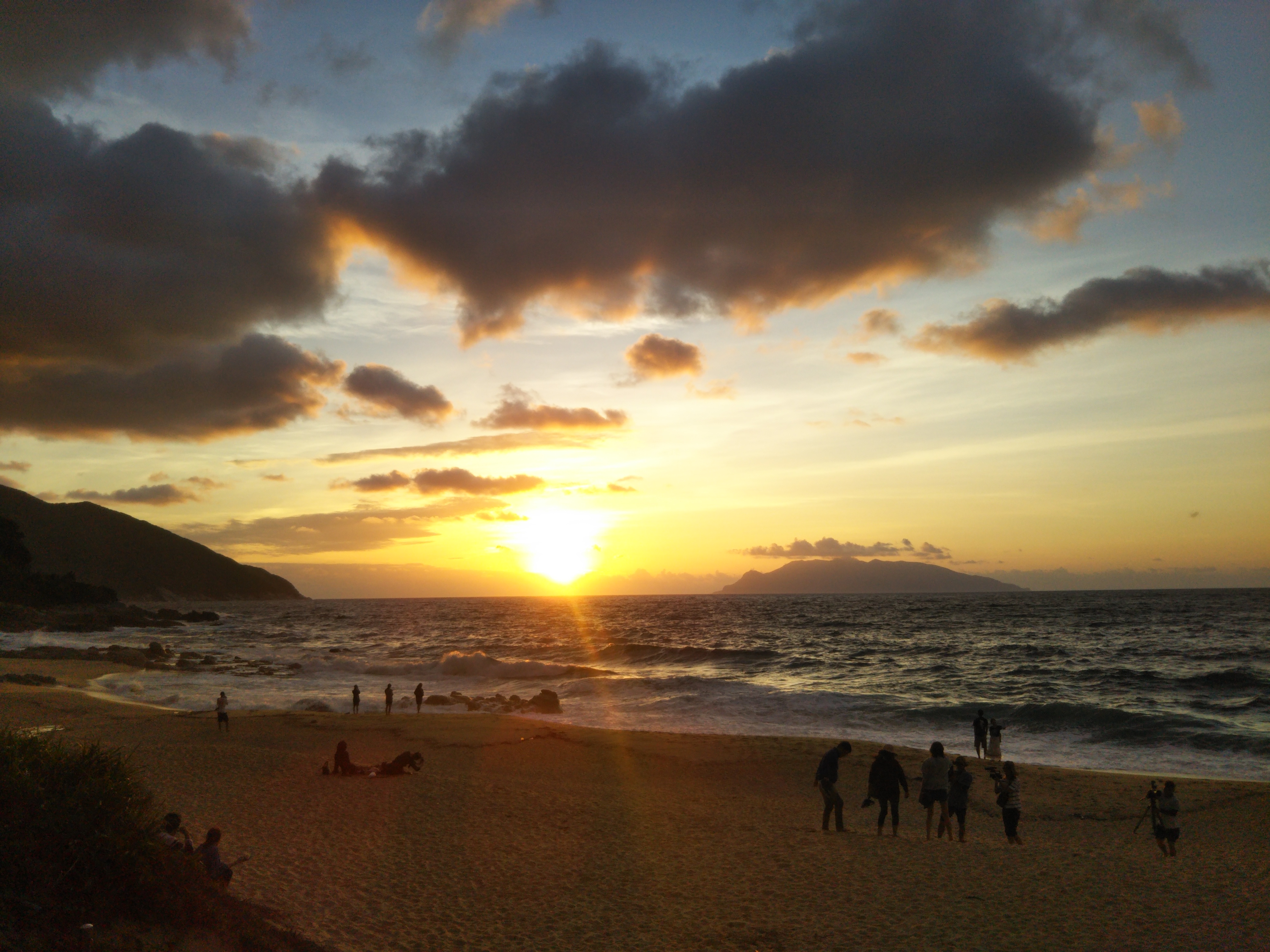 いなか浜夕日