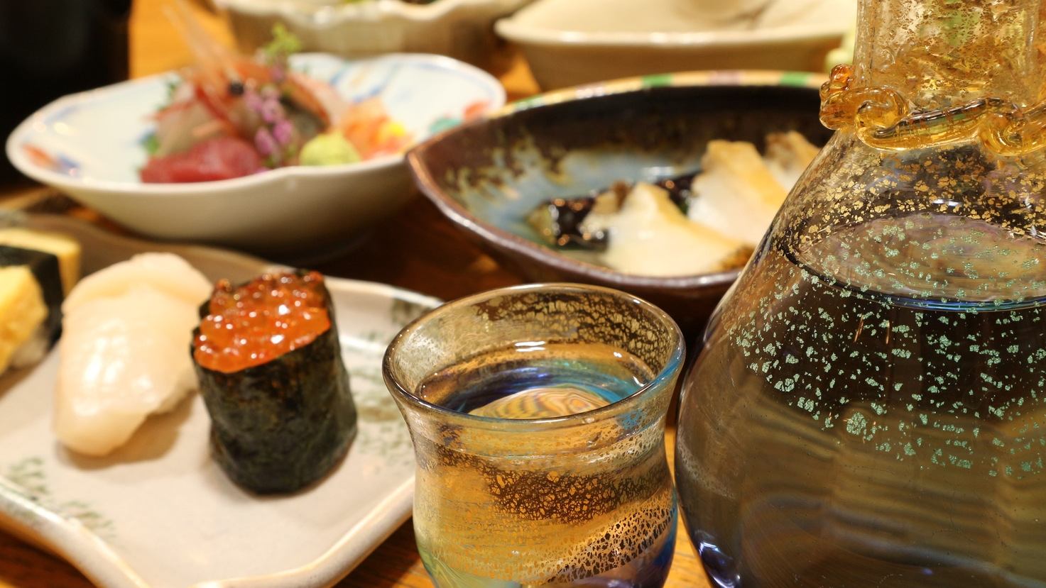 ＜スタンダード２食付＞ 地元産にこだわった旬の握り鮨を堪能！寿司屋の大将が和食でおもてなし