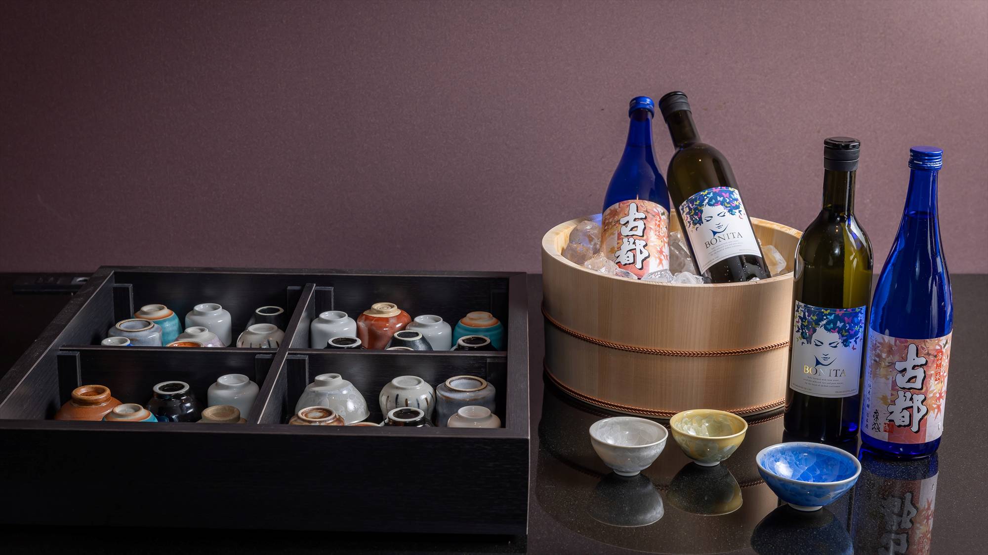 1Fロビーラウンジにて、京都由来の日本酒をご用意