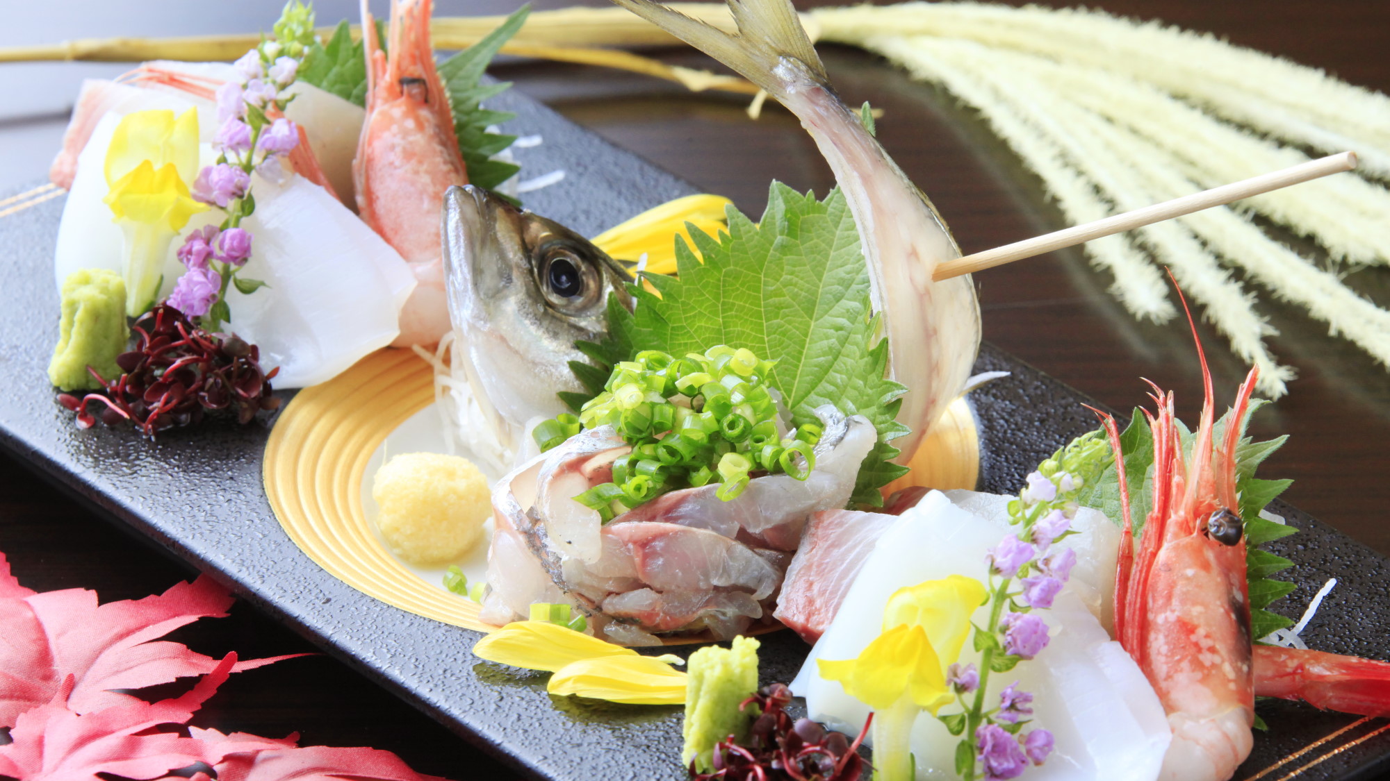 【夕食】季節の魚のお造り