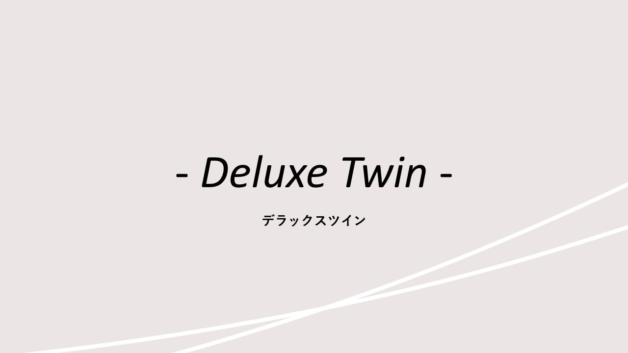 客室紹介(デラックスツイン)