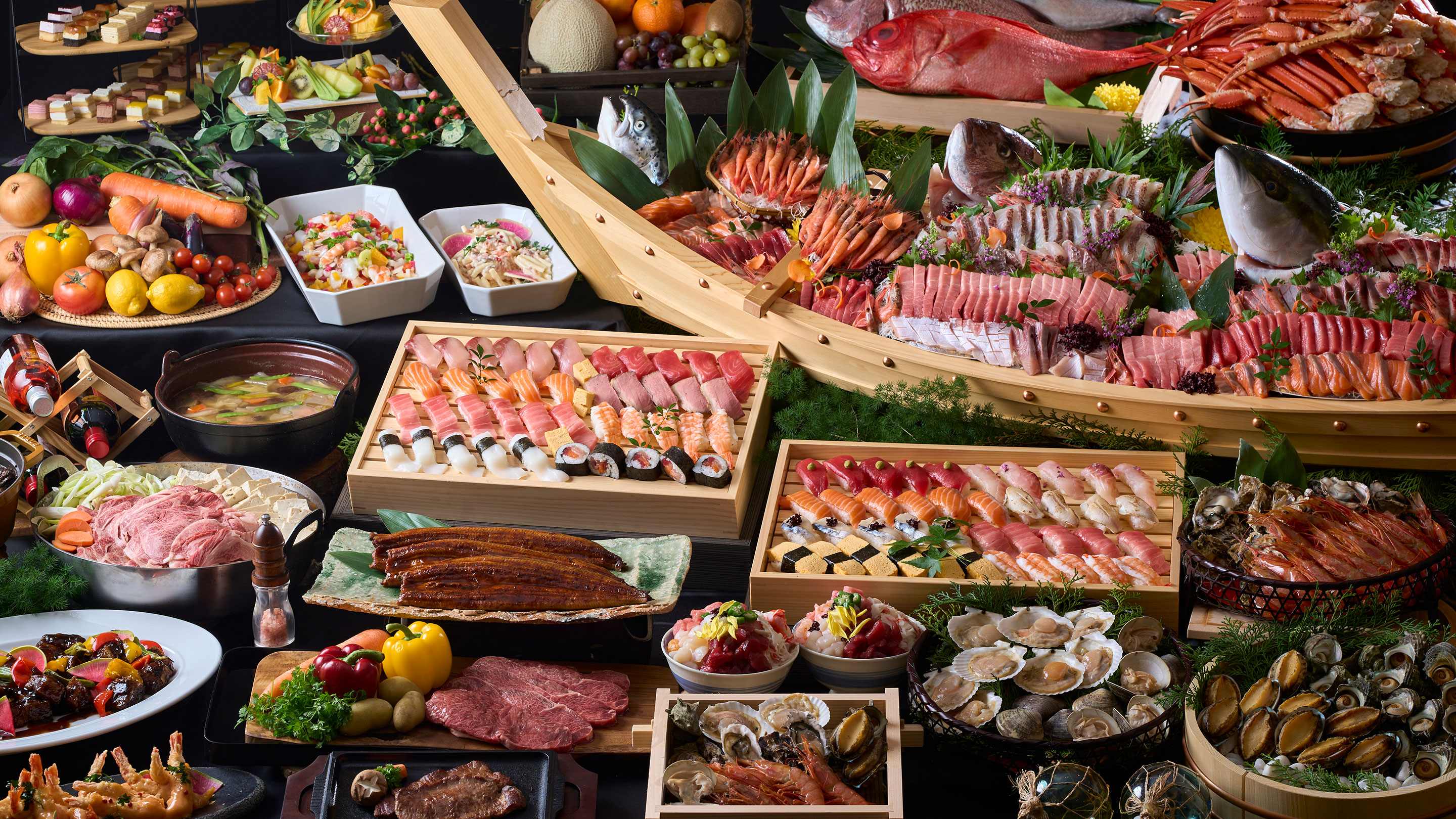 大江戸三つ星バイキング 夕食メニュー（4/1～）　※イメージ