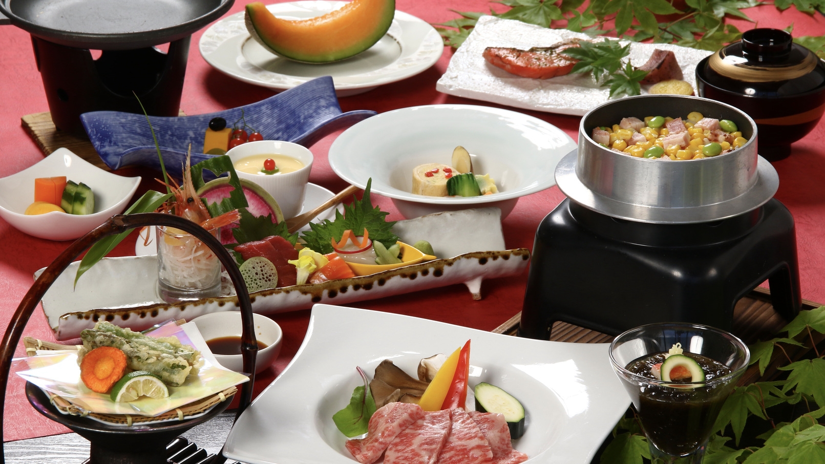 【楽天スーパーSALE】5％OFF　肉汁溢れる白老牛の陶板焼きプラン！北海道の大地の恵みの朝食付き