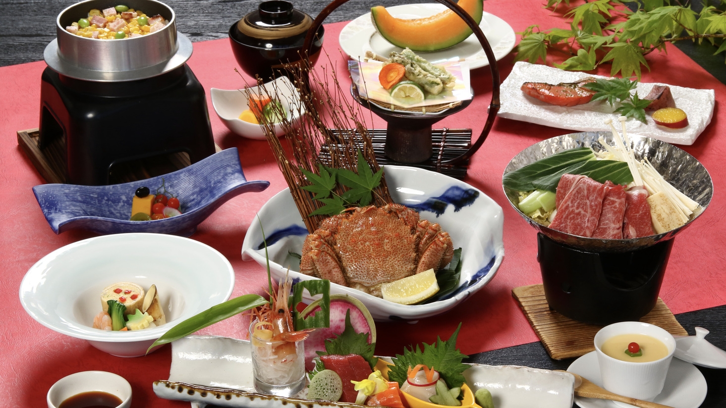 【楽天スーパーSALE】5％OFF　北海道といえば毛蟹！毛蟹の姿盛りプラン、北の恵みの朝食付き！