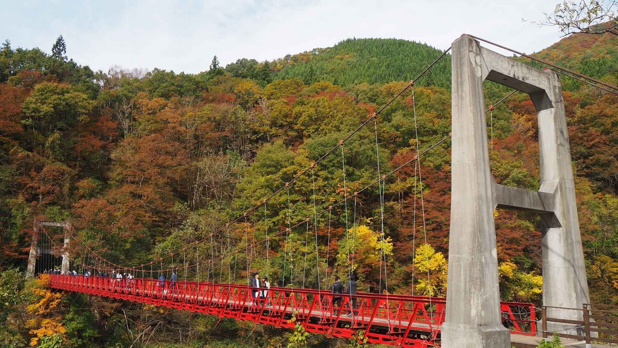 ■紅葉と神の岩橋（抱返り渓谷遊歩道）