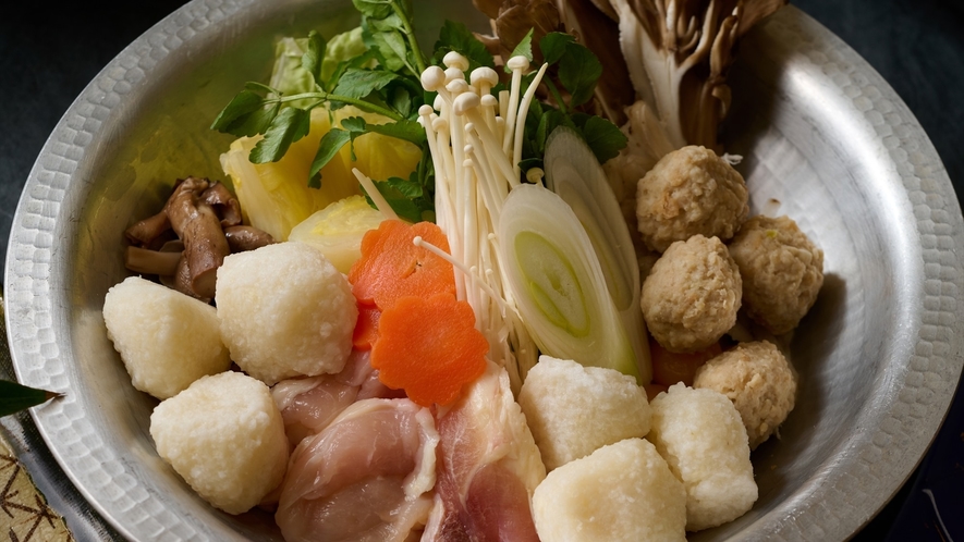 ■夕食一例｜田沢湖地区の名物料理『山の芋鍋』※一例