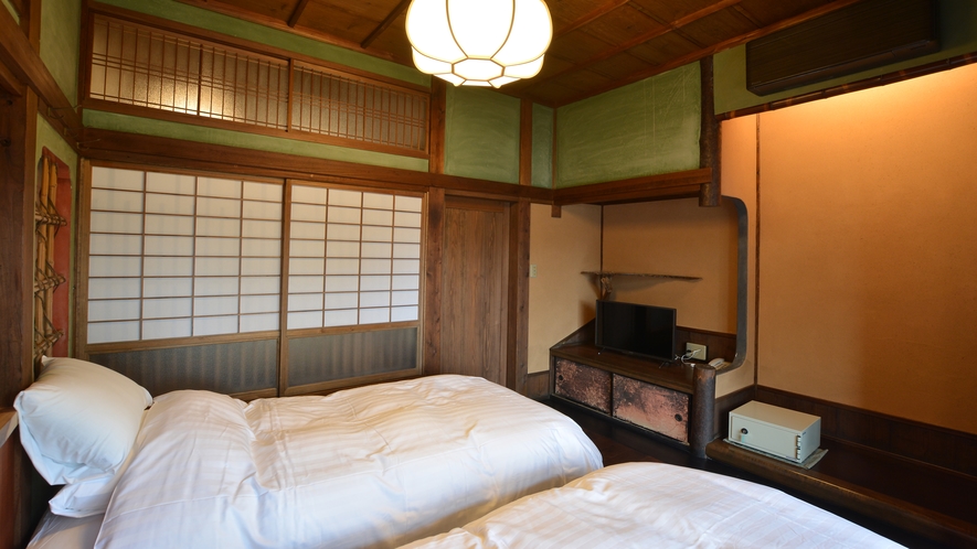 【金木犀】寝室はシングルベット2台を設置。