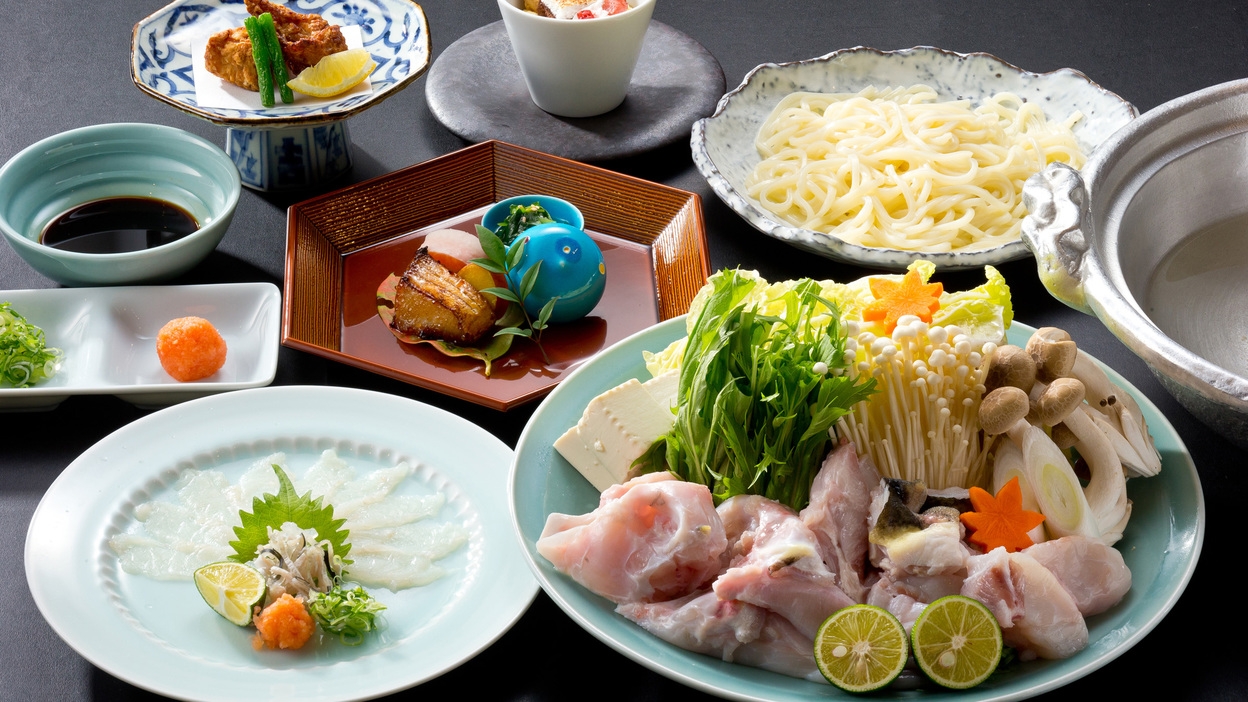 冬季限定【てっちり鍋】旬のふぐを堪能、贅沢鍋プラン