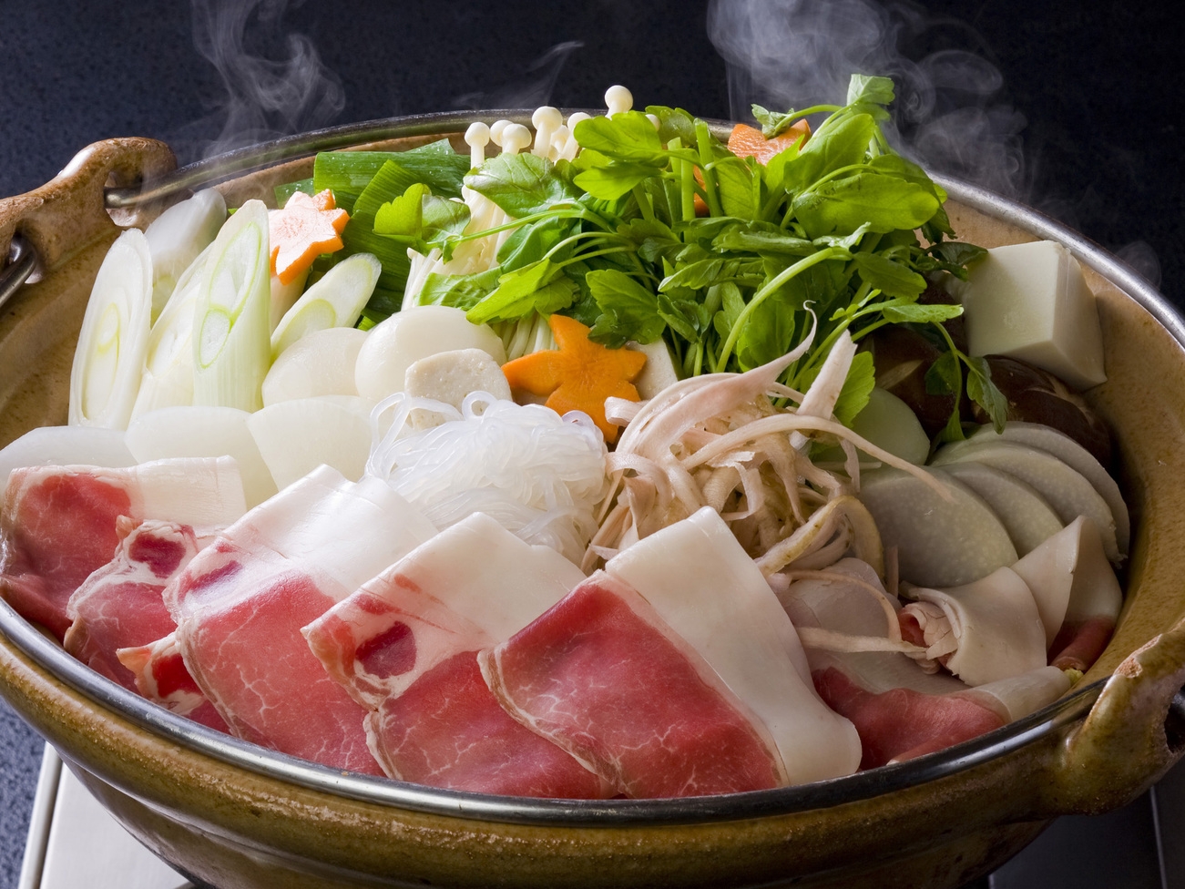 冬季限定【ぼたん鍋プラン】　柚子香る、あっさり上品な当館特製の白味噌仕立て♪