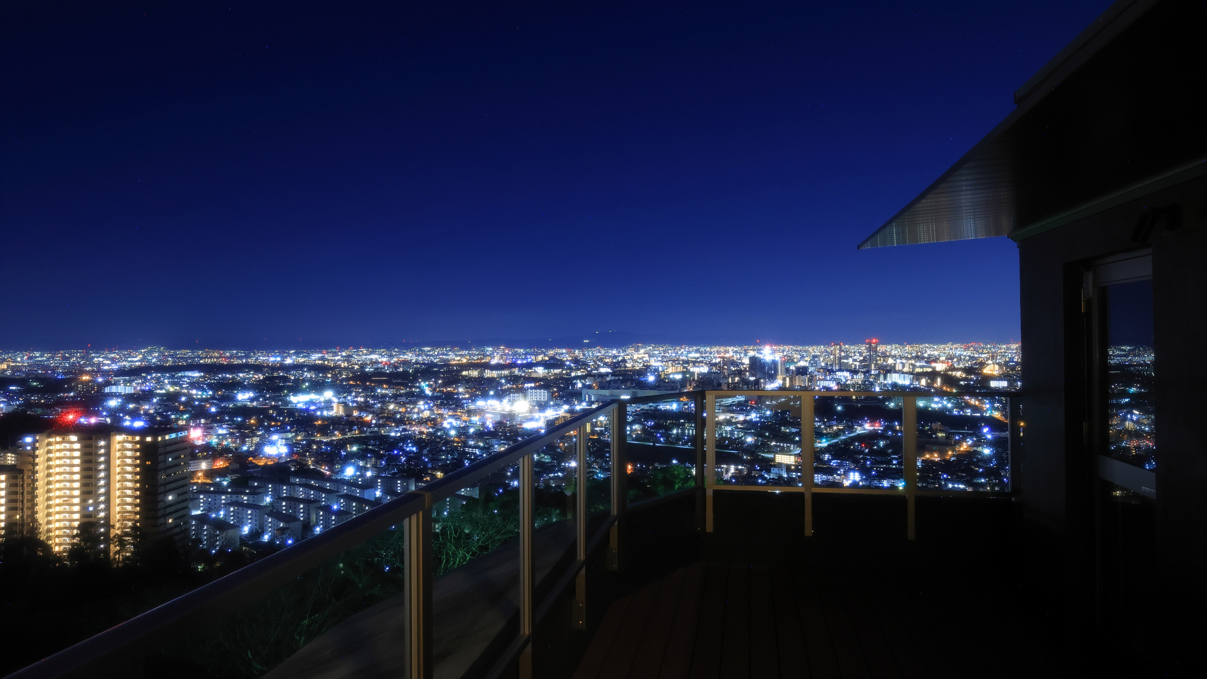 露天風呂付き客室【山ぼうし】からの夜景