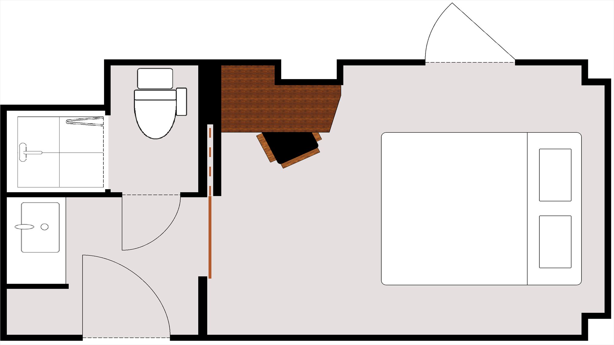 ◆クイーンルーム　客室平面図