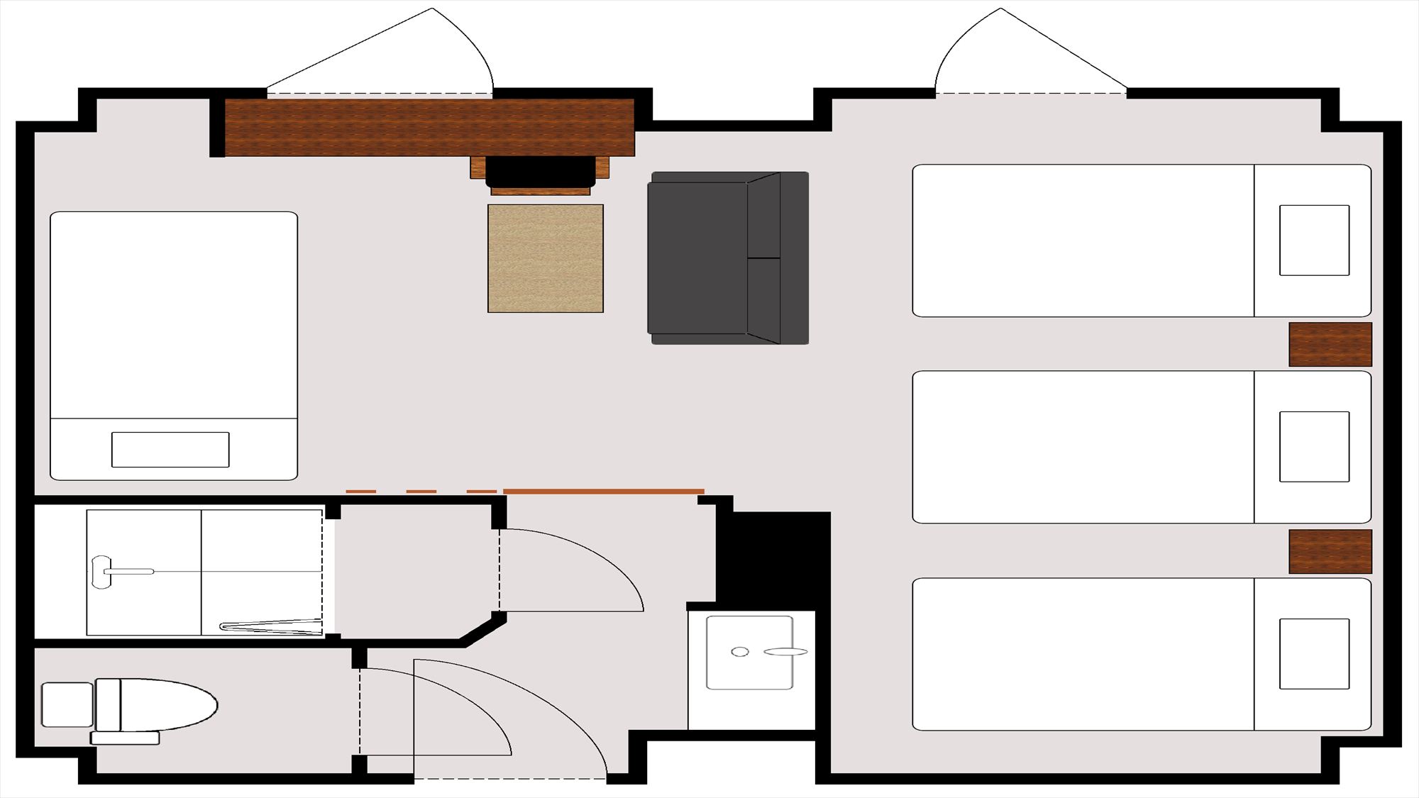◆ファミリールーム　客室平面図