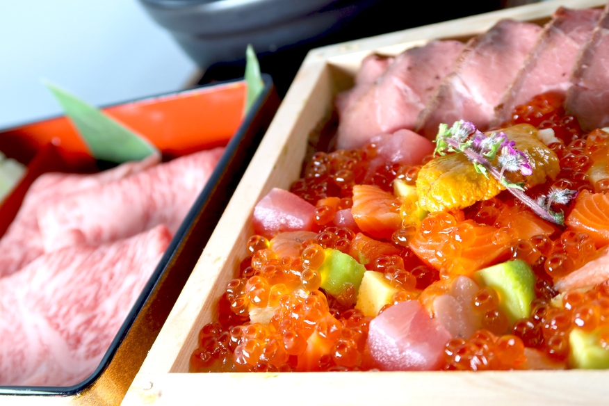 2食付【GW期間限定】伊賀牛しゃぶしゃぶと海鮮宝石箱ちらしプラン