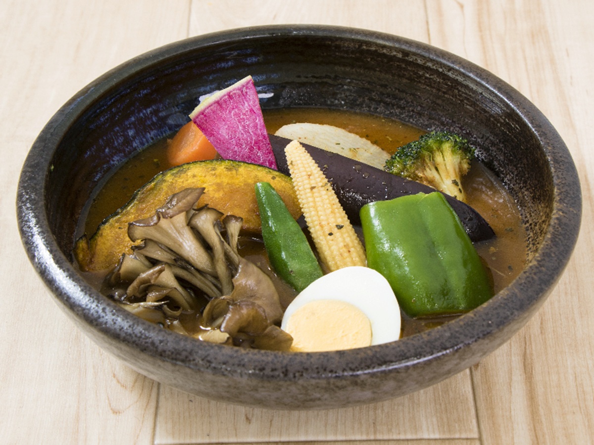 マイタケと野菜のスープカレー