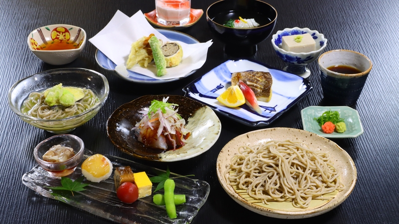 【夏限定】料理人こだわりの蕎麦会席を堪能♪旬の味覚と和朝食付きプラン