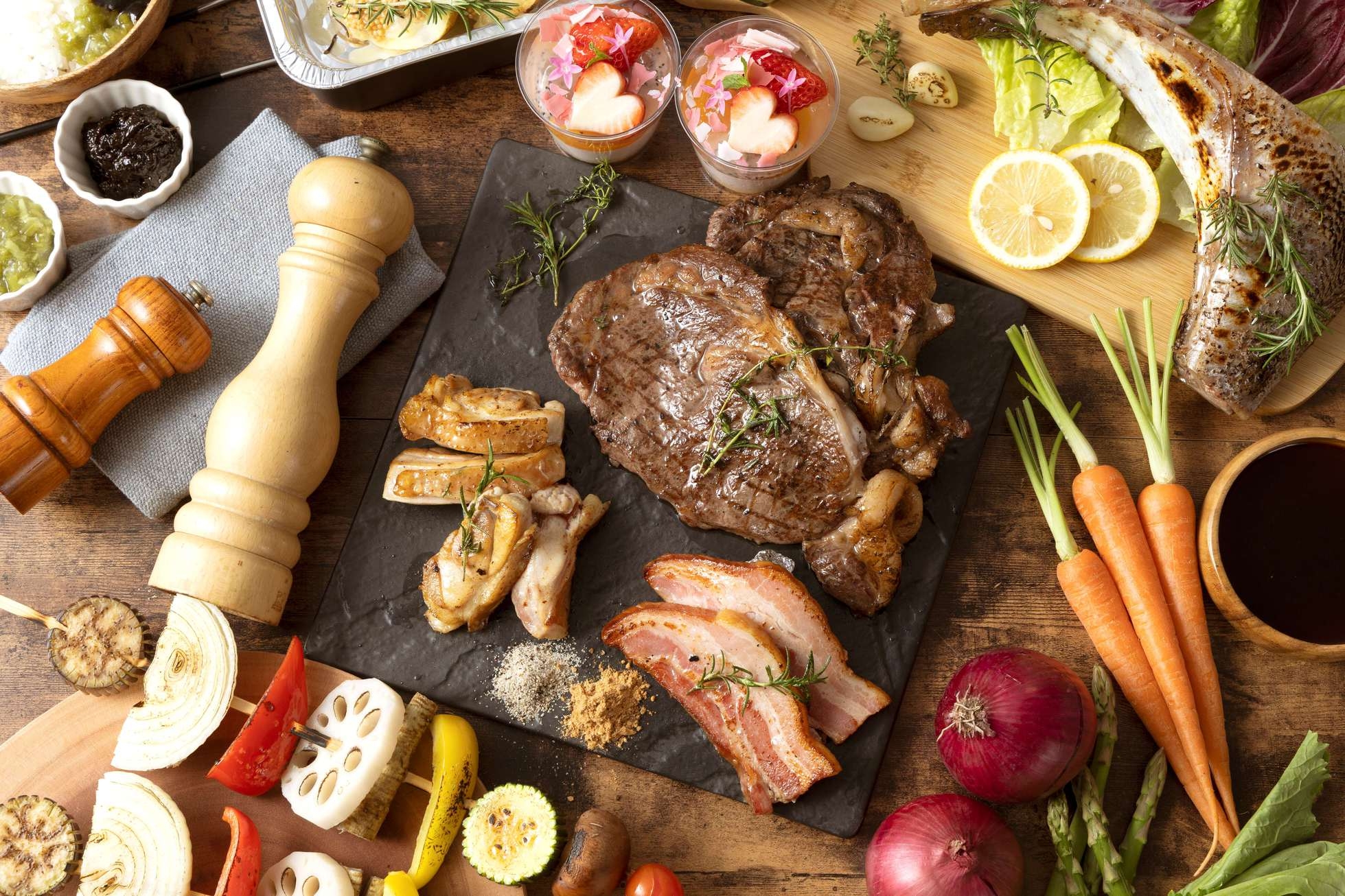 【2食付】ちょっと贅沢なグランピングを。プレミアムBBQディナーで夜は星空を満喫。＜温泉館入浴券付＞