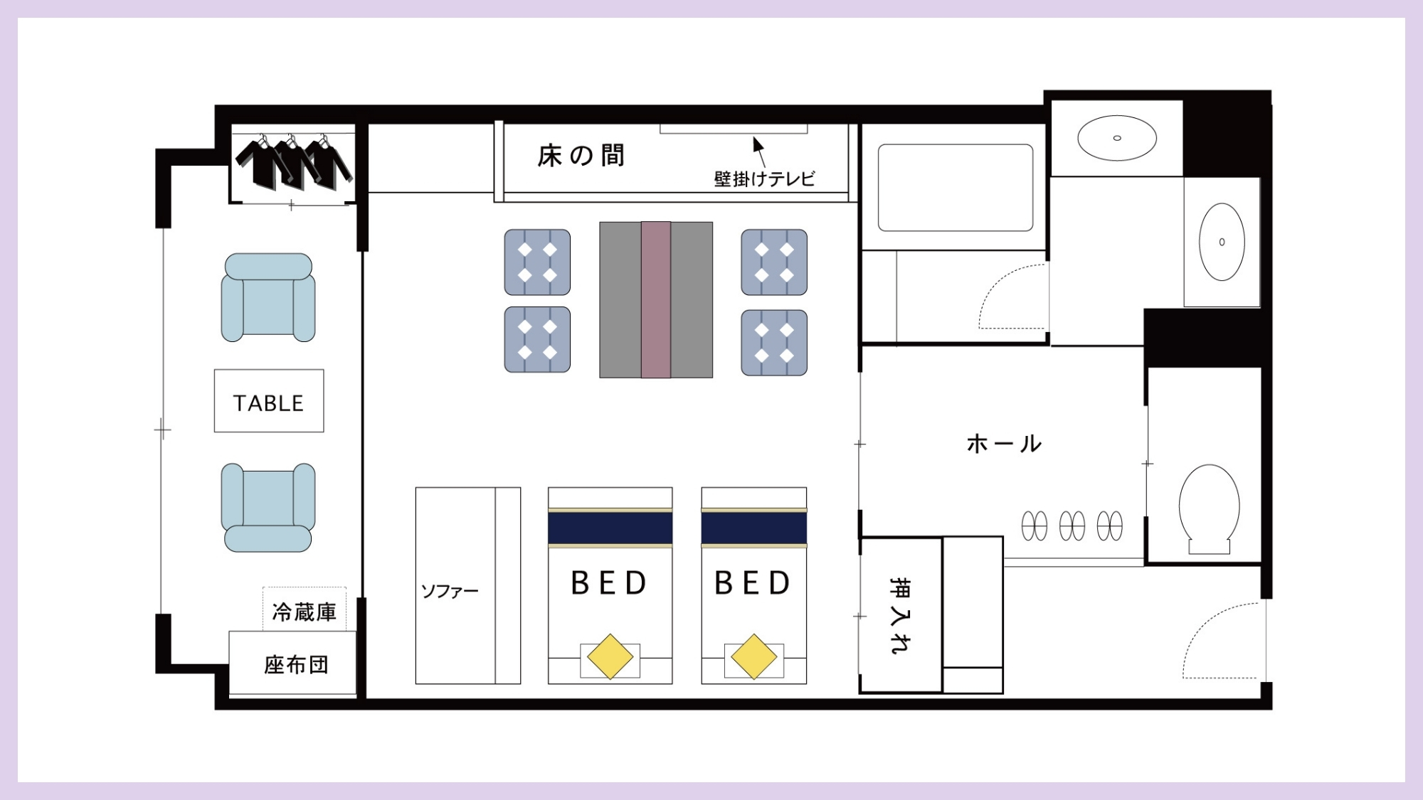 和風ツインルーム【間取り】