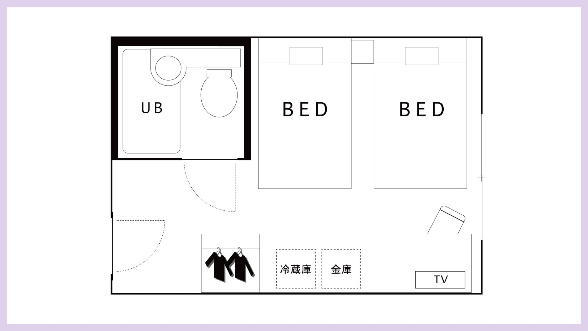 アウトレットツインルーム【間取り】