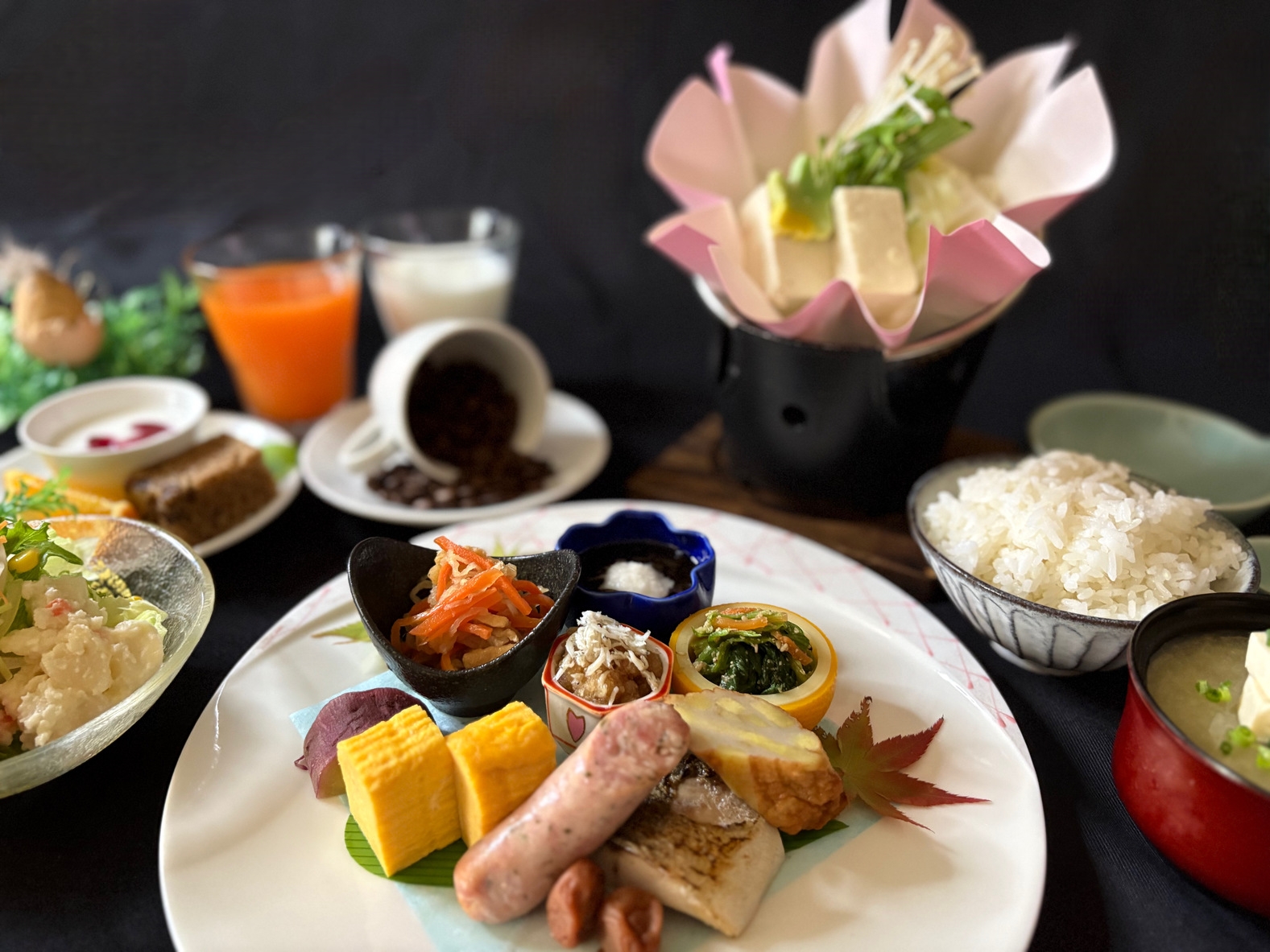 【楽天スーパーSALE】鹿児島黒毛和牛＆鹿児島黒豚の【２種すき焼き会席】（1泊２食付）