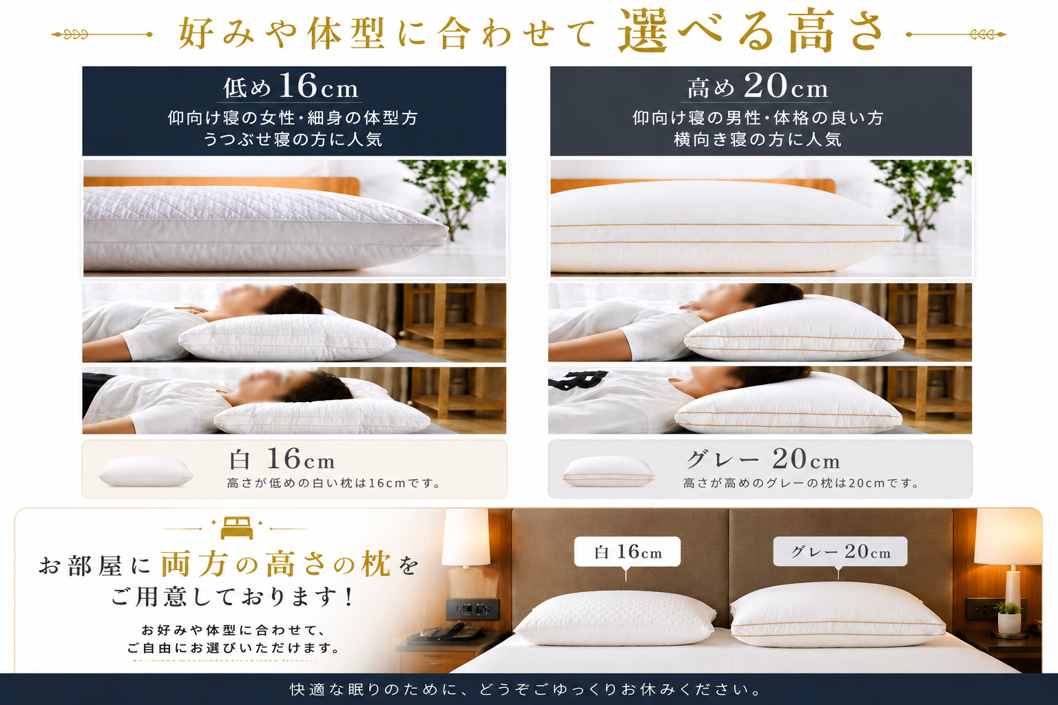 枕について