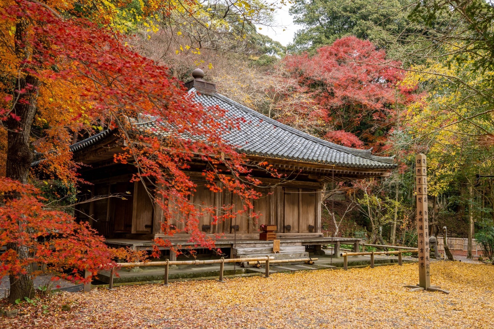富貴寺　紅葉001