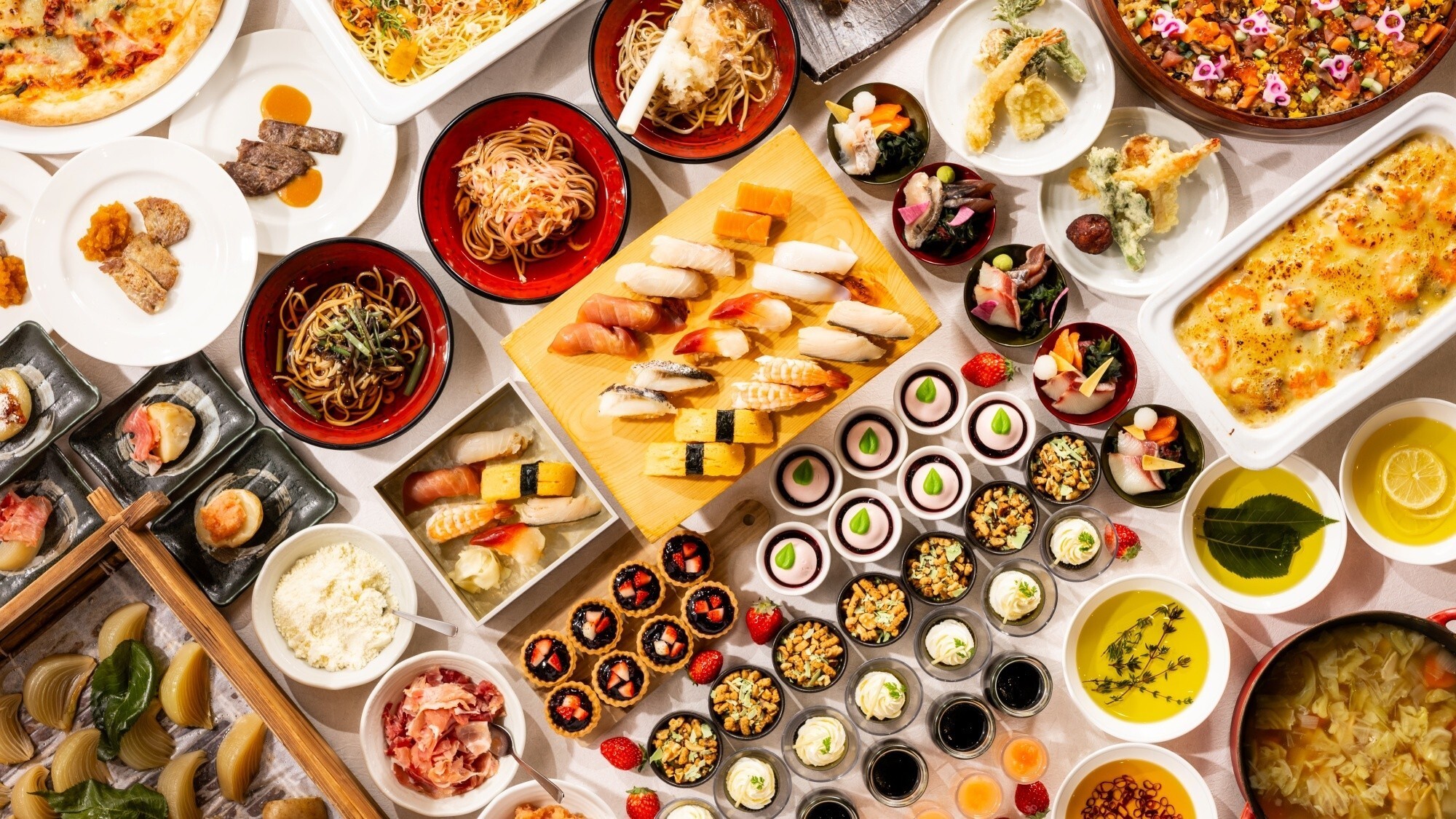 ■＜春季夕食ビュッフェ＞※掲載内容は一例です。仕入れ状況等により変更になる場合がございます。