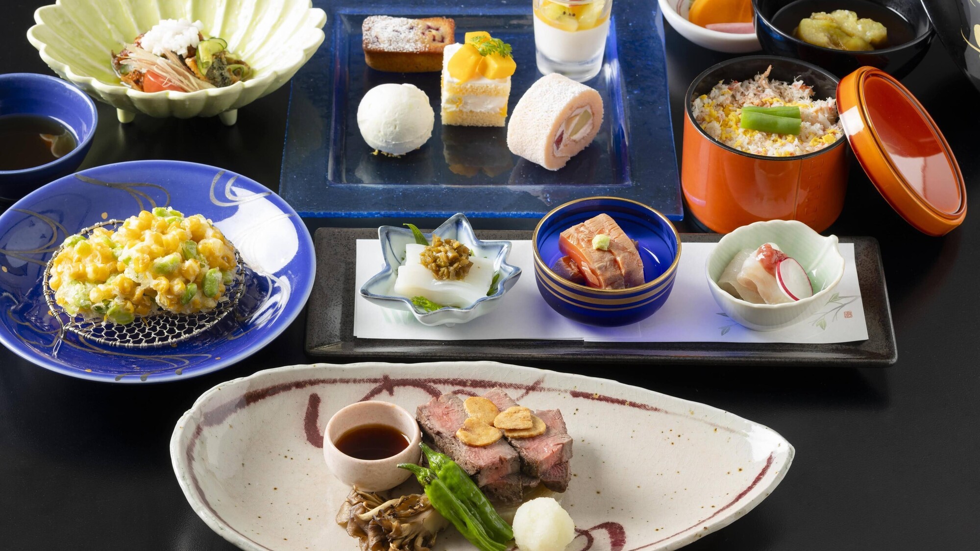 ＜季節のディナーコース（和）7月・8月／２食付＞旬の食材をとり入れた和食会席ディナー＆朝食