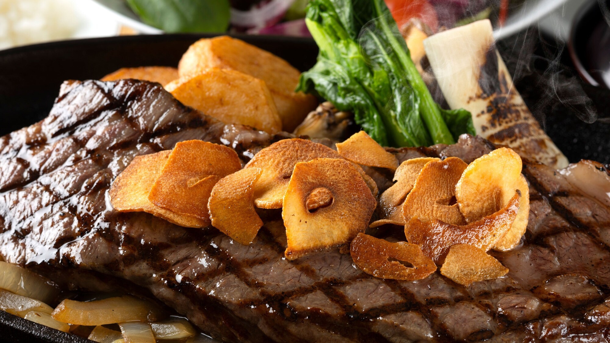 白老和牛リブロースの網焼き