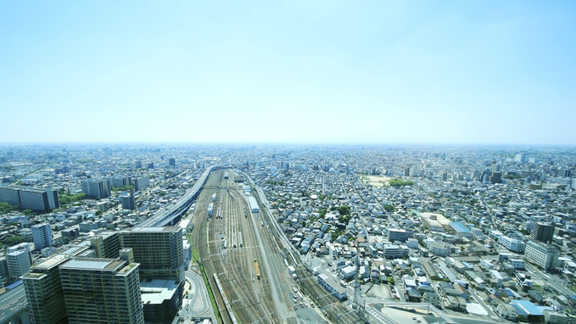 ホテルからの眺望　名古屋車両区方面