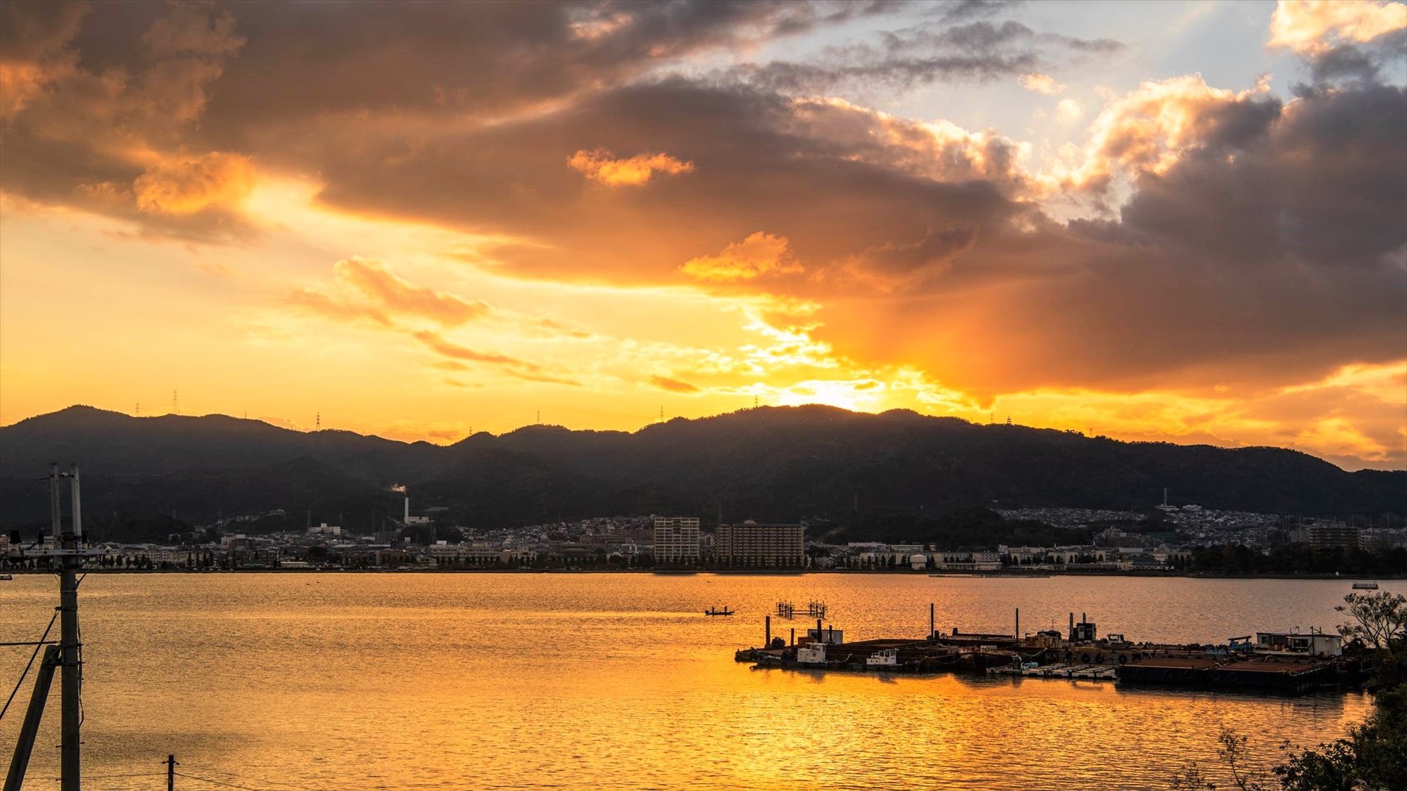 ■琵琶湖の夕景■