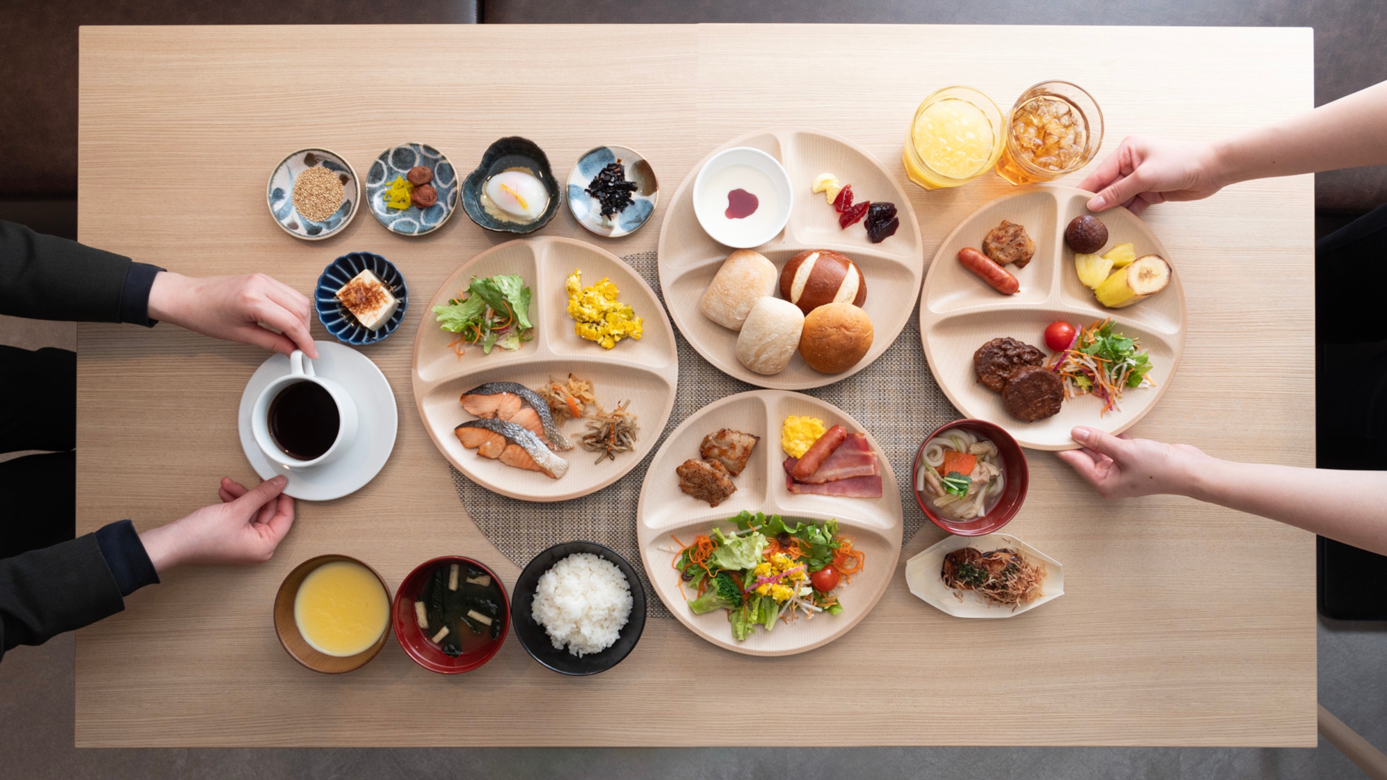 良い朝はバランスの取れた朝食から♪