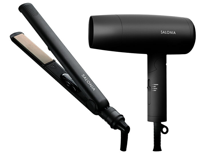 【ドライヤー・ストレートアイロン】サロニアを完備しています。