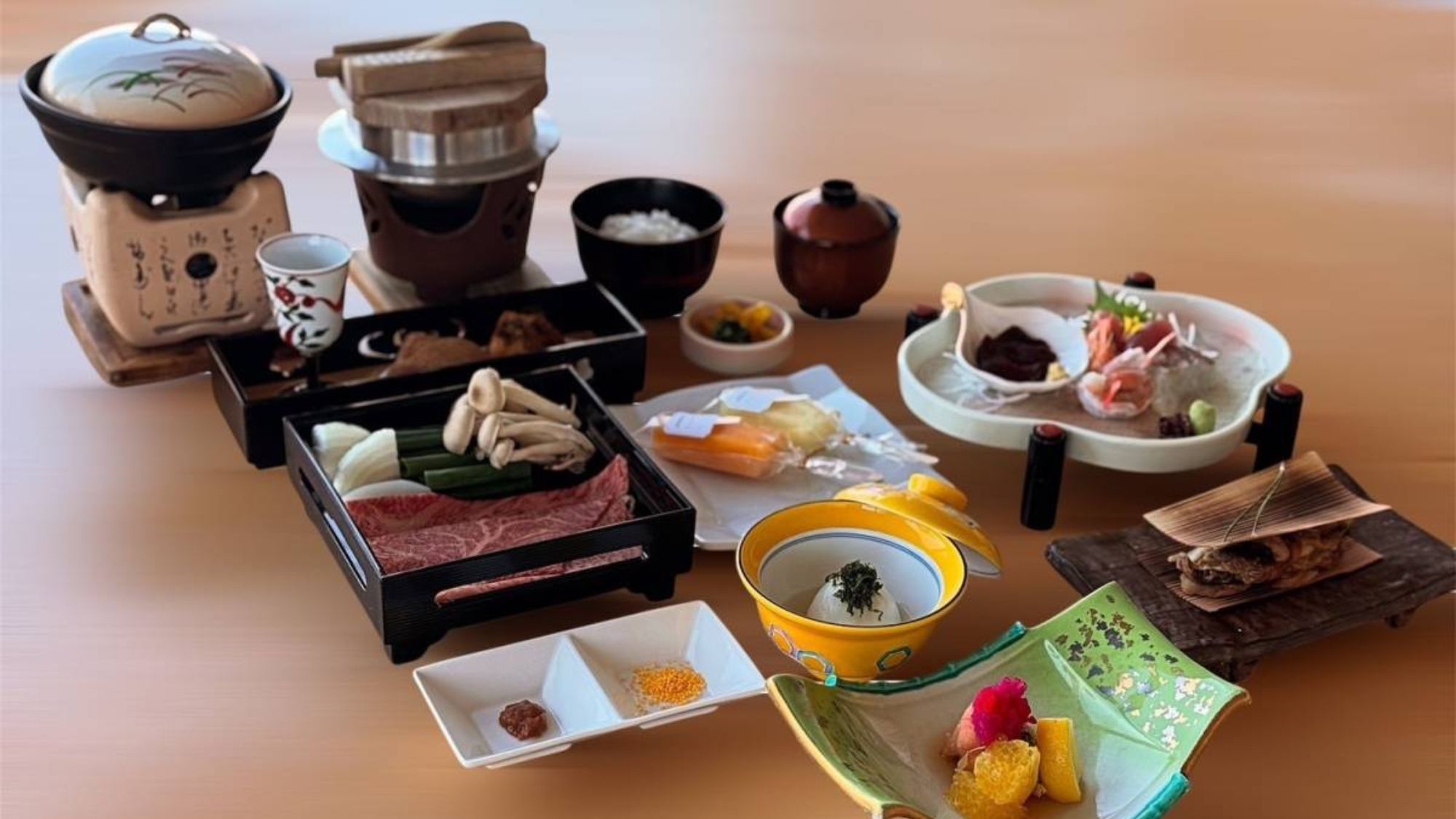 【特選熊野牛/2食付】肉好きにはたまらん！希少なブランド牛の熊野牛をステーキと炙り寿司＜特選コース＞