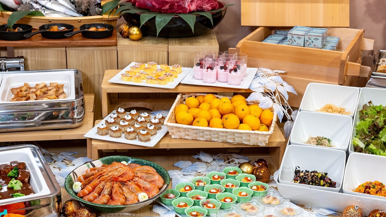 【オールインクルーシブ】ライブキッチンでビュッフェ夕食と充実のサウナ温泉を愉しむ（1泊2食付）