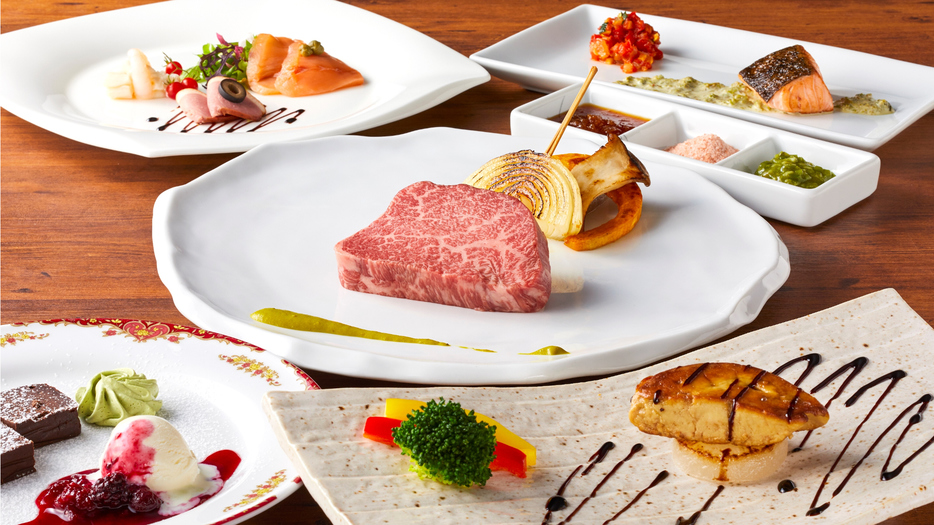 【最上級鉄板焼◆欅-けやき-コース】幻の甲州牛シャトーブリアン100g×豪華海の幸×フォアグラ
