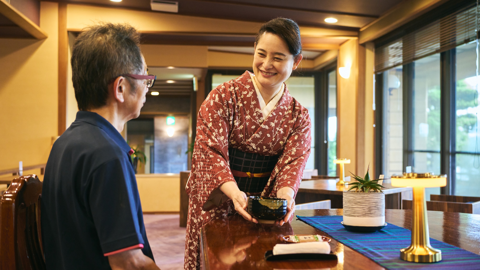 【ウェルカムドリンク】まずはロビーでゆったりお寛ぎください