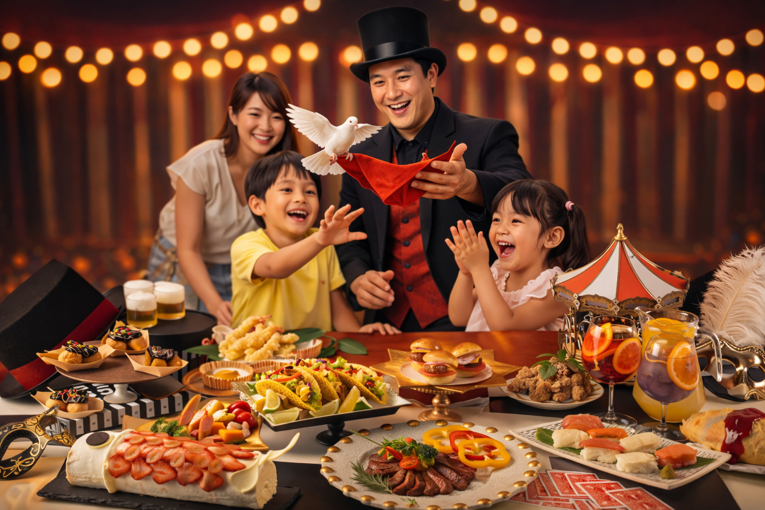 【5/2〜5限定】ライブキッチン＆ミラクルスイーツが楽しめるファミリーブッフェ付（2食付）