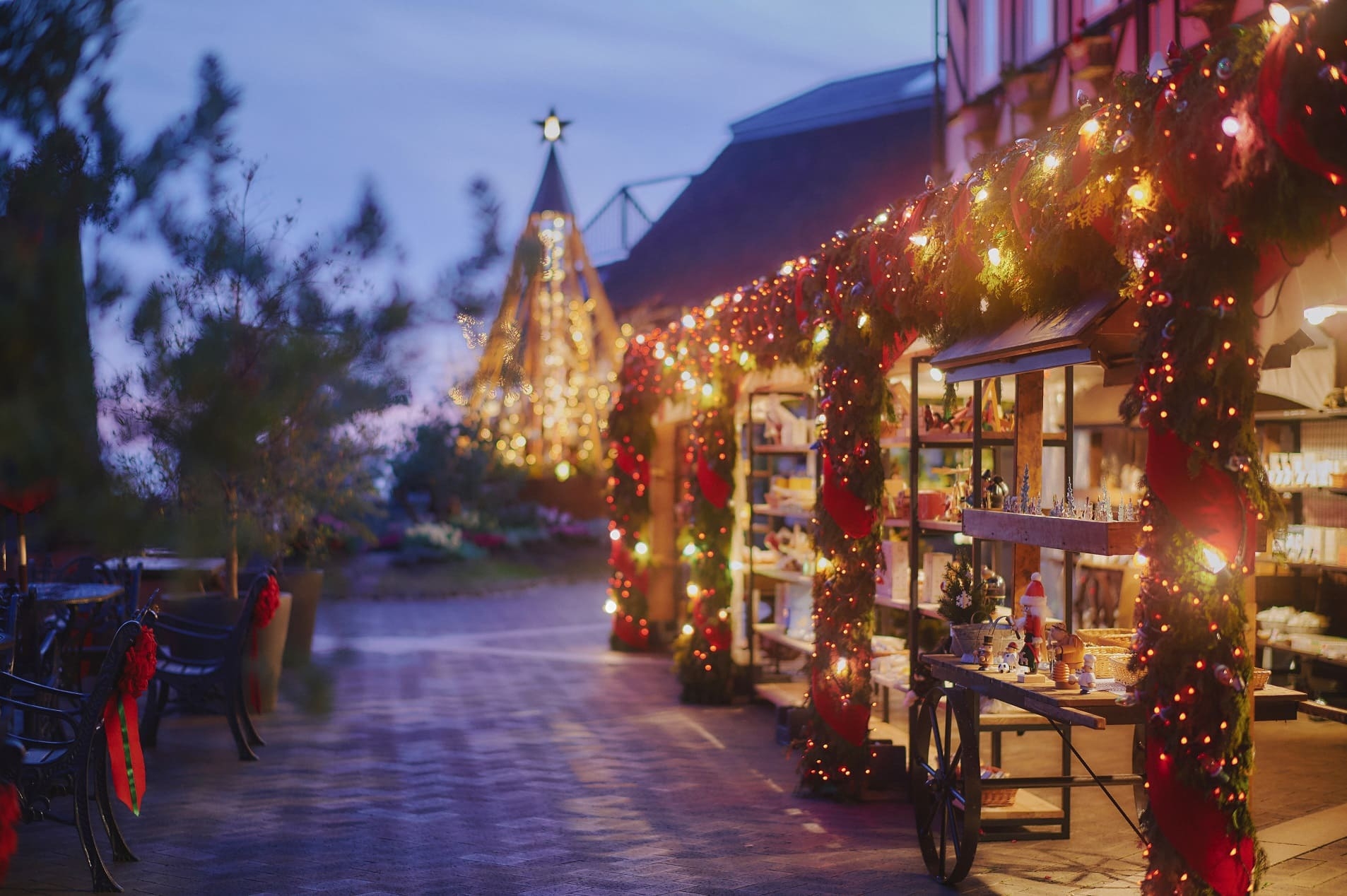 【〜12/25まで クリスマスマーケット開催中】神戸布引ハーブ園・ロープウェイチケット付（朝食付）