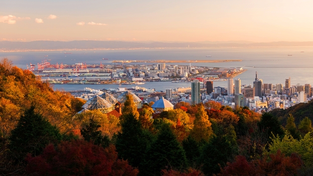 【紅葉を楽しむのんびり旅】神戸布引ハーブ園・ロープウェイチケット付（朝食付）