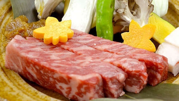 【楽天スーパーSALE】10％OFF◆山形牛Wメインの贅沢夕食◆味噌焼きステーキ＆陶板焼き