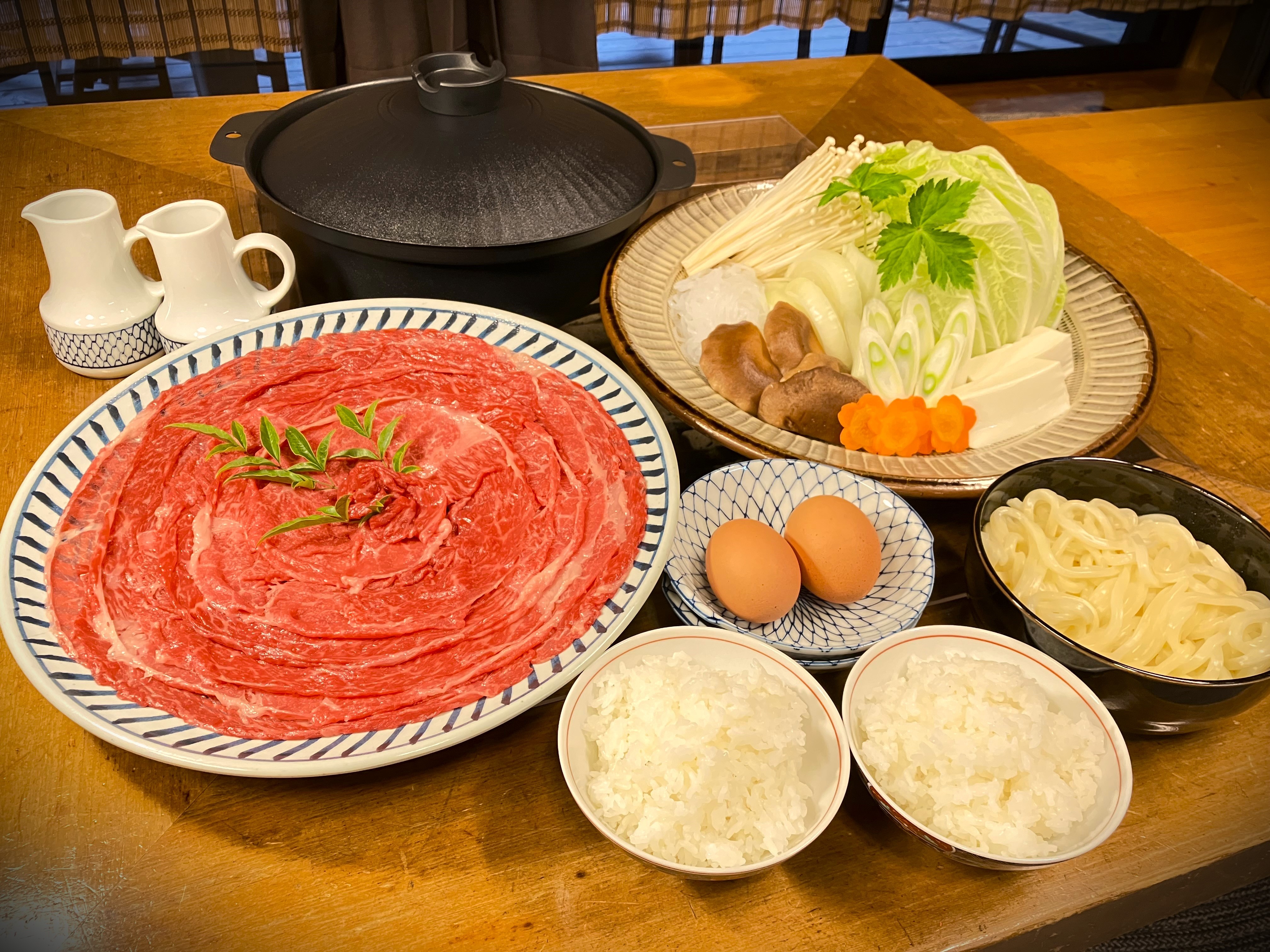 とおわ育ちの四万十牛すき焼き鍋セット