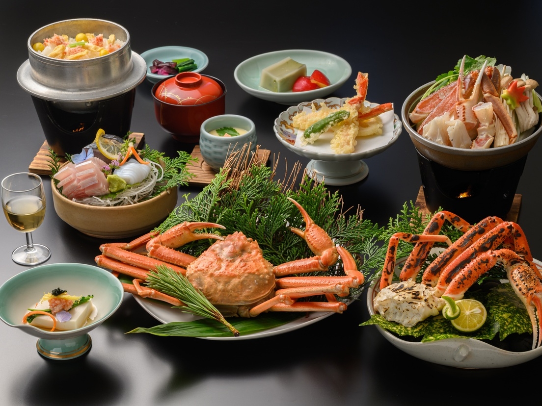 【特選蟹会席プラン】【蟹尽くし】冬の味覚 ズワイガニ2杯分付き【冬季限定】